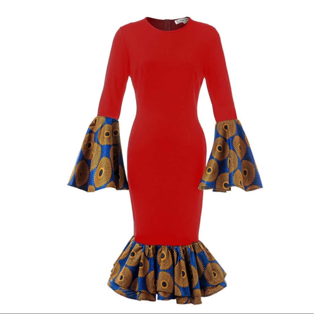 Women's African Print Dress (Never Worn)